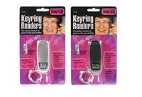 Keyring Accessory Optical Qualtly Magnifying Lenses Folding Pocket Sized Unisex Slim Design Three Strengths Black or Silver (+1.50, 2.0,+2.50) (Black/Silver +2.50)