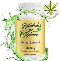 Botanicals for Balance Hemp Oil Extract Softgels, 60 Count for Inflammation Pain, Stress & Anxiety Relief - Natural Sleep & Mood Support - Made in The USA