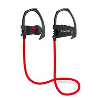 Wireless Headphones, CIMOXI Lightweight Sports Bluetooth 4.1 in-Ear Earphones w/Mic IPX4 Waterproof Secure Fit Sweatproof Earbuds for Running Gym Workouts Noise Isolating Headsets-Black