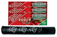 Herb Airtight Tube Pocket Protector with Juicy Jay's Strawberry 1.25 Flavored Hemp Rolling Papers 3 Count DC Crafts Nation- Ganesha