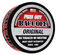 BaccOff, Original Fine Cut, Premium Tobacco Free, Nicotine Free Snuff Alternative (5 Cans)
