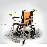 Weccan Wheelchair Lightweight Folding Portable Transport Chair with Bags Solid Tires Seatbelt Hand Brakes Comfortable Armrest Seat Heavy Duty 220lbs Swing Away Foot Rrests for Men and Women