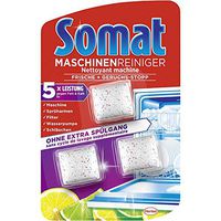 Somat in-Wash Dishwasher Machine Cleaner and Descaler Tabs - Fights Stubborn Fat, Grease, and Limescale, 2 Pack