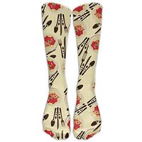 MDIF I Love Spaghetti Italian Pasta Spaghetti Dinner Costume Cosply Socks Halloween Funny Champion Athletic Leggings Knee High Stockings
