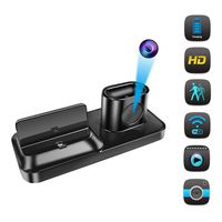 WiFi Hidden Spy Camera with Charger Station Dock Stand for Smartphone -(Upgraded) Security Camera Built in 16G HD1080P, App Live View, Motion Detection for Home or Office