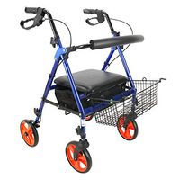 YXIUER Lightweight Aluminum Rollator, Adjustable Rolling Walker with Seat for Elderly, Disabled, Limited Mobility Patients, Walking Stabilizer with Four Wheels, 364 lb. Weight Capacity