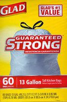 Glad Tall Kitchen Drawstring Trash Bags With Reinforcing Bands 13 Gal 60 Ct
