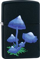 Zippo Personalized Message Engraved on Backside Blue Mushrooms Windproof Lighter