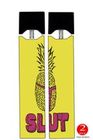 Vinyl Decal Stickers - Slut Pineapple - Skin Wrap for Juul Vape (2 Pack)