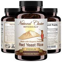 Certified Organic Red Yeast Rice Supplement - 120 Capsules, 2 Month Supply
