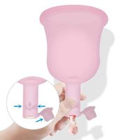 DXJJ Silicone Menstrual Cup Women Tampons Product Reusable Soft Feminine Cup,2PCS,L