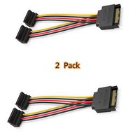 Siyu Xinyi SATA Hard Drive Cable 15P Male - Female 5 Row Extension Cord (with Buckle Power Cord) 2-Piece Set