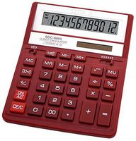 Citizen SDC888XRD Solar and Battery Power 12 Digit Calculator - Red
