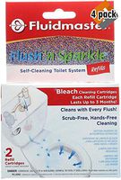 Fluidmaster 8302P8 Flush 'n Sparkle Automatic Toilet Bowl Cleaning System Refills, Bleach 4 Pack of 2