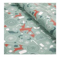 Kungfu Alien Merry Christmas Wrapping Paper Feative Rolled Gift Wrap 20 Pcs - Cute Deer