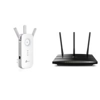 TP-Link PCMag Editor's Choice - AC1750 WiFi Range Extender - Extend WiFi Signal (RE450) & AC1750 Smart WiFi Router - Dual Band Gigabit Wireless Internet Router for Home, Works with Alexa (Archer A7)