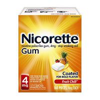 Nicorette Nicotine Stop Smoking Gum, 4 mg, Fruit Chill, 160 count