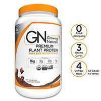 Growing Naturals Organic Rice Protein Powder, Chocolate, 952 Gram