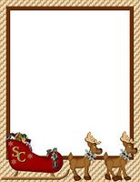 Christmas Reindeers With Toys & Sled Stationery Printer Paper 26 Sheets