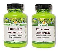 Daily Manufacturing -Potassium Aspartate 99 MG Elemental |150 Capsules, 2 Pack