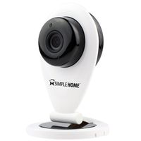SimpleHome XCS7-1001-WHT Wi-Fi Security Camera with Motion Detection, White