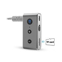 Bluetooth Receiver Wireless Audio Adapter Support TF Card Portable Bluetooth 4.2 Car Kit Hands Free Aux Adapter for Home Car Audio Stereo System
