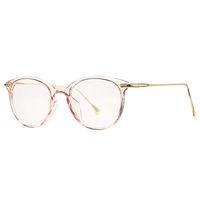COASION Blue Light Blocking Glasses for Women Vintage Round Anti Blue Ray Computer Game Eyeglasses (Clear Pink/Gold)