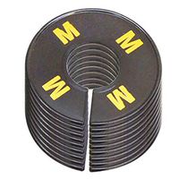 DBM IMPORTS 10 PC Clothing Rack Sizes M Medium Marks Dividers Ring Hangers White Plastic Round Retail Store