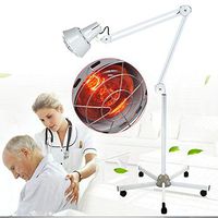 Infrared Heat Therapy Lamp Infrared Heat Light Floor Stand Health Physiotherapy Muscle Pain Relief Increases Blood Circulation 110V 275W (5 Wheels)