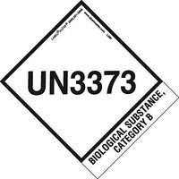 Labelmaster L380 UN3373 Label, with Tab, 4" x 4 3/4" (Pack of 500)
