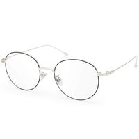 Livho Blue Light Blocking Glasses Anti Glare UV Filter Retro Round Ultra Lightweight Computer Gaming Glasses (Silver Black Frame)