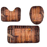 YAYUMI 3pcs Non-Slip Fish Scale Bath Mat Bathroom Kitchen Carpet Doormats Decor