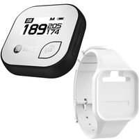 Golf Buddy Bundle Voice 2 Golfbuddy Voice2 Easy-to-Use Talking GPS (White/Black) + Silicon Wristband (White)