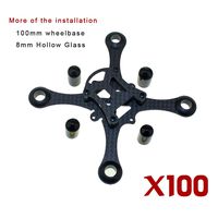 Lightweight 100mm X100mm Micro Brushed Carbon Fiber Quadcopter Frame for Mini Micro FPV Racing Support for 8020 8520 Motor