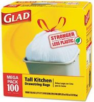 C-Glad Kitch Tl Drwstrg Trsh Bag 13Gal Whi 4/100Ct