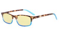 Eyekepper Blue Light Blocking Computer Glasses Women-Yellow Tinted Lens Eyeglasses (Blue, 2.00)