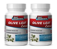 antioxidant Capsules - Olive Leaf Extract 500MG - Brain and Memory Support - 2 Bottles (120 Capsules)