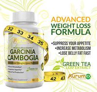 AurumRX All Natural 100% Pure Supplement Garcinia Cambogia with Green Tea Leaf Extract - Appetite Suppressant, Carb Blocker, Weight Loss Program Pills in Veggie Capsules