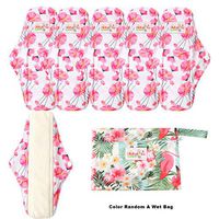 OHBABYKA Bamboo Reusable Sanitary Napkins Pads for Women (M, AW13)