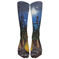 Star Sky Campfire Painting Compression Socks For Mens & Womens Unisex Comfortable Stockings For Sports