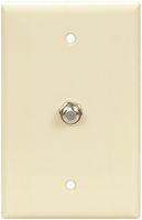 EATON Wiring 2072A-SP-L Flush Mount Mid Size Wall Plate with Coaxial Adapter, Almond