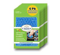 NO ODOR Dish Cloth for All Purpose Dish Washing | No Mildew Smell from Sponges, Scrubbers, Wash Cloths, Rags, Brush | Outlast ANY Kitchen Scrubbing Sponge or Cotton Dishcloth (AP 6PK)