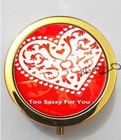 BlackKey Too Sassy For You 3-Compartment Decorative Pocket Gift Box Case Organizer for Pill, Color 2 -765