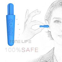 Eeears Earwax Remover, Ear Cleaner, SaikerMan New Design Reusable Safe Soft Silicone Earwax Cleaning Tool (Blue)