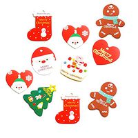 Trycooling 70PCS Christmas Gift Tags Cute Cartoon Design Christmas Hanging Tag for Holiday Gift Bags Party Supplies