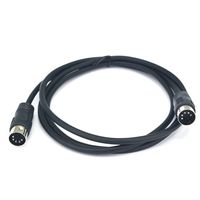 YOTENKO 5 feet 5 pin MIDI Cable Black with Keyed 5-pin DIN Connector Molded Connector Shells HIMI Cable