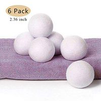 Dry Balls, Dry Balls for Dryer Natural Organic Soft Dry Balls, 6 Pieces Safe and Chemical Free, Can Speed Up Drying Time and Reduce Energy Costs, is a Good Substitute for Dryers (2.36inch)