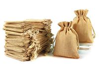 YUXIER Drawstring Bag Burlap Bags Party Favor Bags for Jewelry Wedding Baby Shower Arts Crafts Projects Presents Snacks DIY Decorations 5.3x3.7inch (Brown) -Pack of 30 Drawstring Gift Bags Bulk