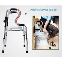 XIAOXIAO Walking Frame, Folding Walker Adjustable Walking Frame Aluminum Alloy Walking Frame for Elderly Training