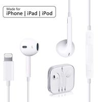 Wired Earbuds/Earphone/Headphone Lighting Connector Built-in Microphone&Volume Remote Control Noise Isolating Stereo in-Ear Headset for iPhone 11/11 Pro Max/7/7 Plus/8/8 Plus/XS/X/XS Max/XR (Earbuds)
